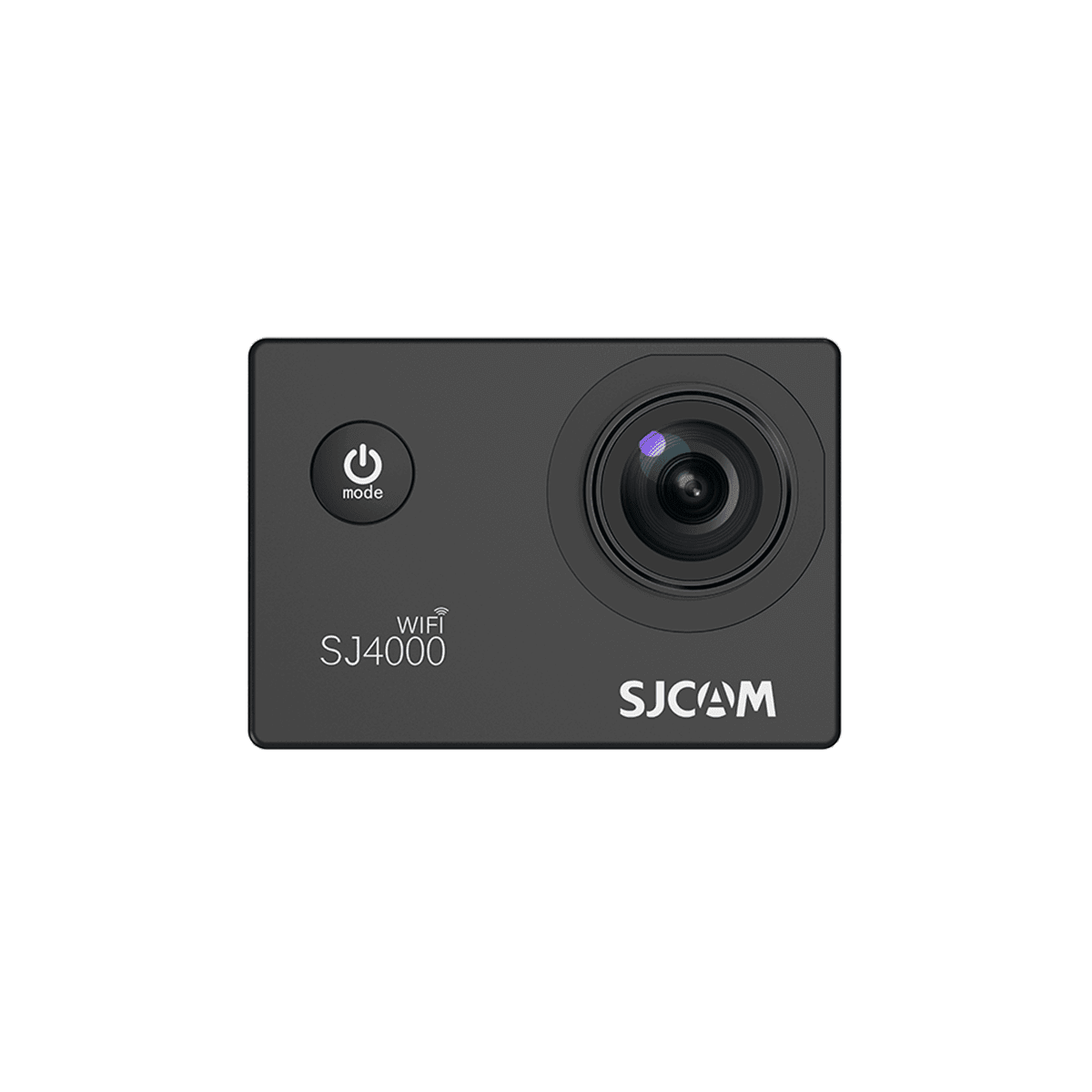 SJ4000 WiFi Action Camera showing front view with lens and buttons for capturing high-quality videos and photos.