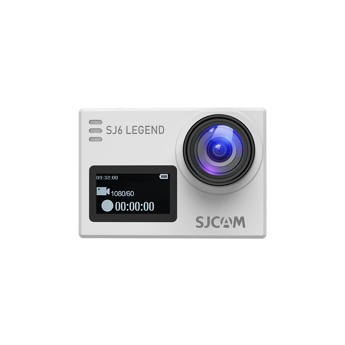 SJ6 Legend Action Camera front view featuring lens and LCD display