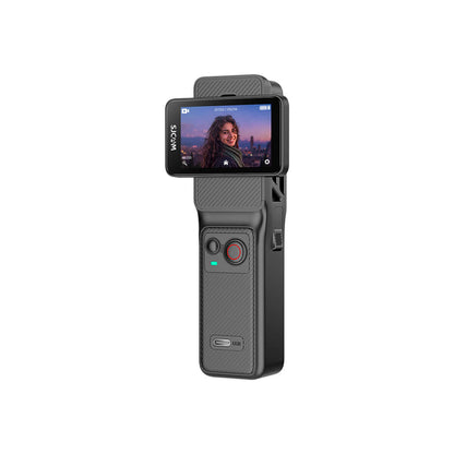 C400 Pro Action Camera showcasing its detachable design and LCD screen for flexible shooting.