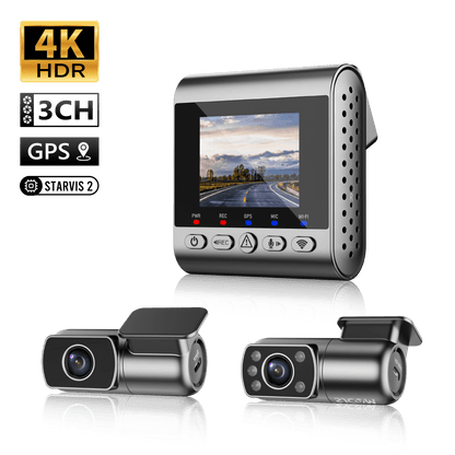 M60 Dash Camera 4K HDR 3CH